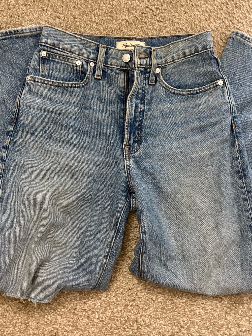 Madewell Women's the Perfect Vintage Blue Straight-Leg Jeans